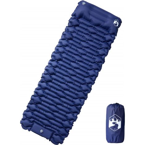 Selbstaufblasende Isomatte mit Kissen Marineblau