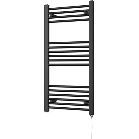 Zennor - Black Electric Towel Rail H1000mm x W500mm Straight 400w Standard (1/3)