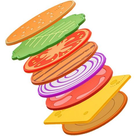 8pcs Sous-verre Imperméables Anti-taches Résistants à la Chaleur Motifs Adorables en PVC pour Restaurant Maison (1/5)
