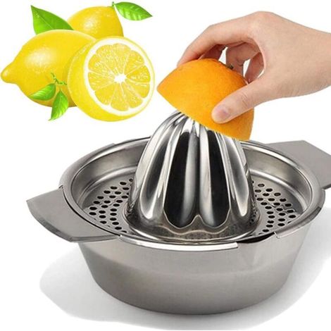 Professional Manual Lemon, Lime and Orange Juicer with Stainless Steel Lid and Rotating Juicer Cup (1/5)