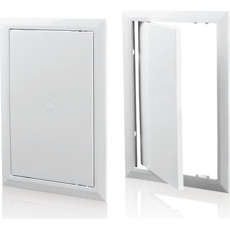 Lüftungsklappe aus Kunststoff, Inspektionstür 150 mm x 200 mm, weiß