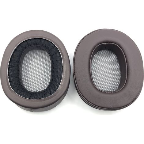 Cuscinetti auricolari compatibili con le cuffie Sony MDR-1ABT, 1RBT e 1RNC - Confezione da 2 - Schiuma morbida - Similpelle - Marrone