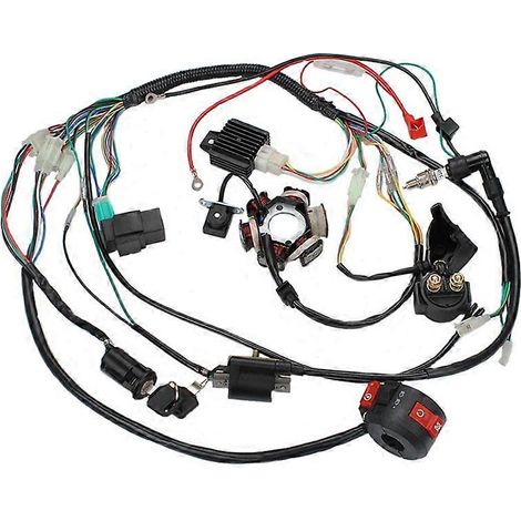 Kit completo de cableado eléctrico con estator CDI de 6 bobinas para motores de 50-125 cc. (1/5)