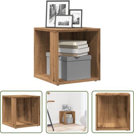 vidaXL Beistelltisch Artisan-Eiche 33x33x34 cm Holzwerkstoff (1/5)
