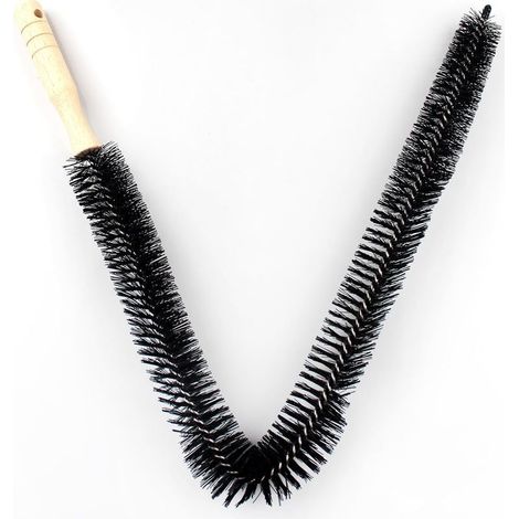Brosse Radiateur Longue Plumeau Poils Longs et Fins Flexible pour Nettoyer Réfrigérateur Machine à Laver Les Améliorer l’efficacité et Réduire Les Factures d’énergie,Longueur Environ 75 cm,Noir (1/5)
