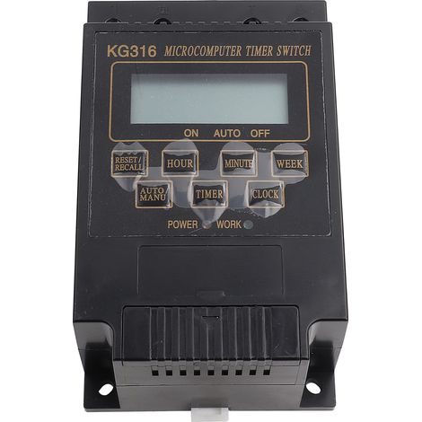 Interrupteur horaire numérique à micro-ordinateur LCD, relais temporisé programmable AC110V (1/5)