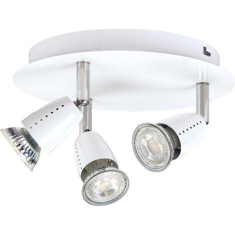 ECCO P3 - Plafonnier 3 spots GU10 50W max., blanc, Lpes non incl. (1/3)