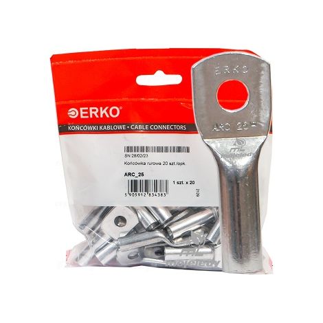 Aluminium-Rohrösenanschluss ARC 8-25, 20 Stück, Erko (1/2)