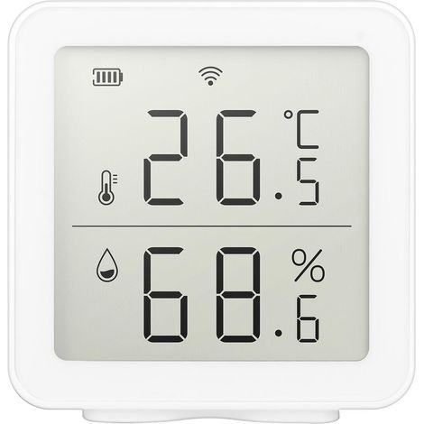 Capteur de Température Intelligent Sans Fil WiFi‌, Thermomètre/hygromètre intelligent, capteur de température WiFi, hygromètre numérique, adapté à une utilisation intérieure et extérieure (1/5)