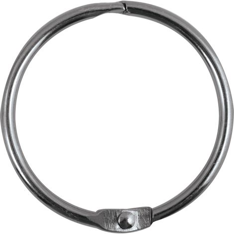 Lot de 12 Anneaux pour Rideaux de Douche Ringo Small Noir Titan (1/2)