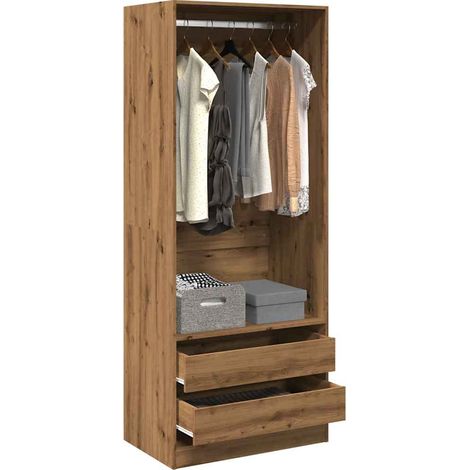 Kleiderschrank Artisan-Eiche 80x50x200 cm Holzwerkstoff