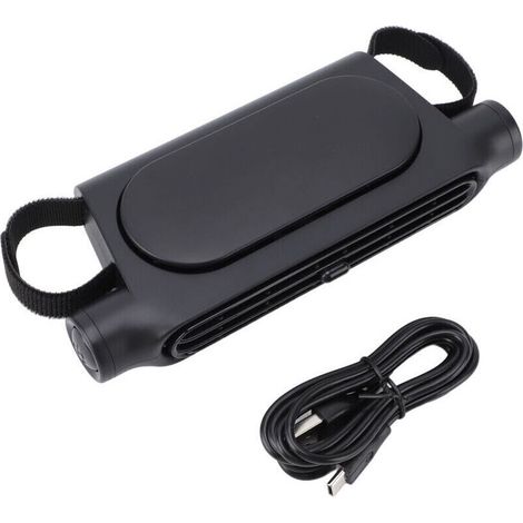 Ventilateur de refroidissement USB pour siège de voiture, multifonction, efficace, faible bruit, sécurité, sans lame, appui-tête pour siège arrière, Turbo puissant, noir A (1/4)
