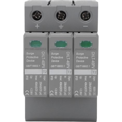 Modularer 3P DIN-Schienen-Überspannungsschutz, 600V Niederspannungs-Überspannungsschutz, kompakter Blitzschutz, Standard-Sicherheitsgerät, schnelle Montage. (1/5)