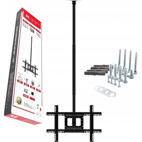 Supporto a soffitto per TV da 30 a 75 pollici, regolabile, orientabile, VESA 600x400 (1/5)