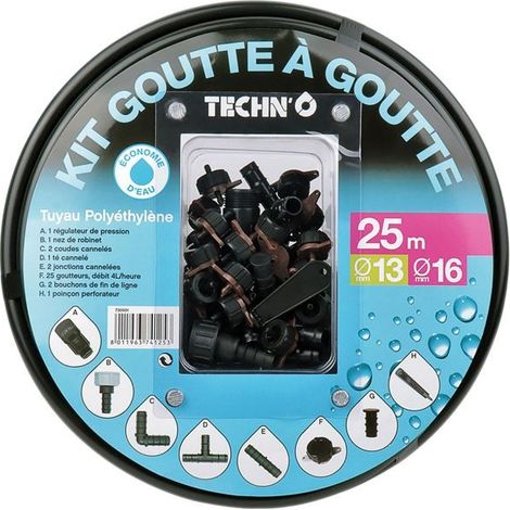 TECHN - Kit goutte à goutte d.13x16mm 25m