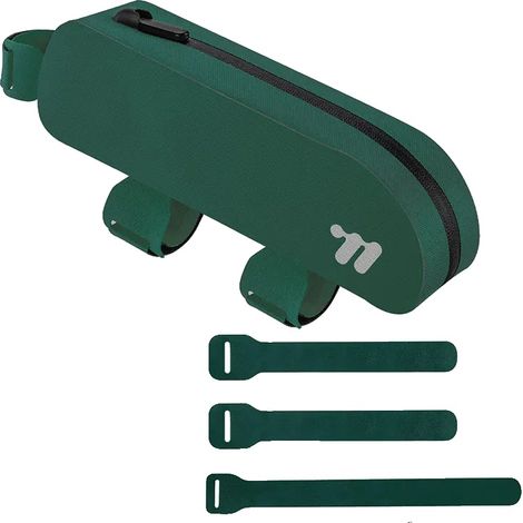 Bolsa para el tubo superior del cuadro, impermeable, ligera, verde, 0,7 L (22 x 6 x 5 cm) (1/2)