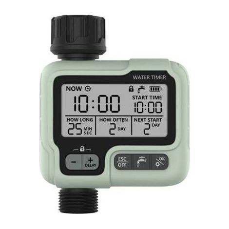 Programmateur Arrosage Minuterie Irrigation IPX5 Imperméable Arroseur Automatique Manuel avec Grand Écran LCD Facile Installation (1/5)