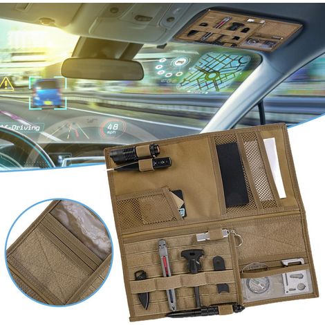 Organizer per pannello visiera per auto, custodia per parasole, occhiali da sole durevoli e regolabili (1/5)
