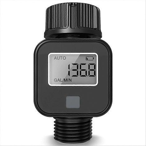 Débitmètre d'eau numérique IPX5 : mesure la consommation et le débit d'eau (1/5)