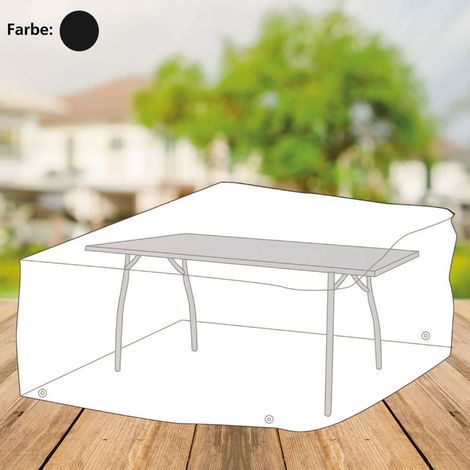 Abdeckhaube anthrazit für Tisch eckig Schutzhülle Möbelabdeckung 150x100x75cm (1/3)