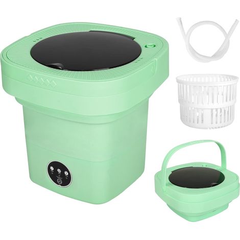 Ensemble machine à laver et sèche-linge portable, 6,5 L, mini machine à laver pliable portable avec fonction de désinfection, petit ensemble lave-linge et sèche-linge portable pour appartements (1/5)