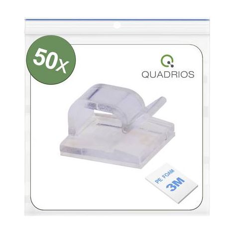 Clip para cables Quadrios 25ca475 autoadhesivo diámetro 1-7 mm
