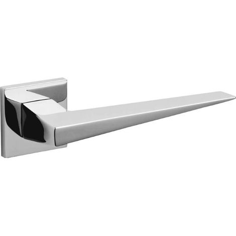 Poignée de porte design Denver sur rosace chrome - M218NSB8BCR