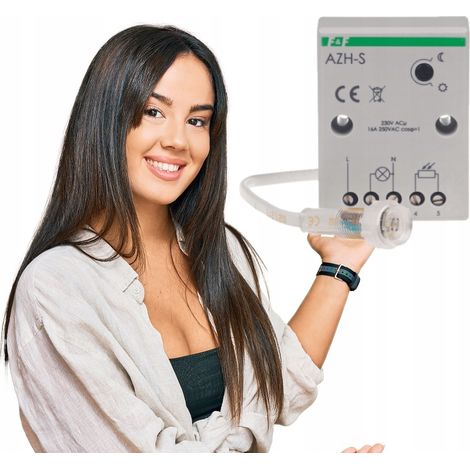 F&F  Automate crépusculaire AZH-S - 16A - IP65 - Réglable - Détection lumire naturelle (1/5)
