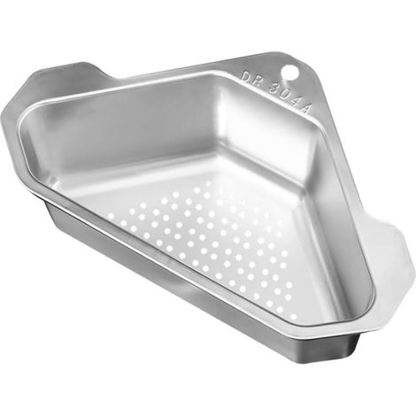 Panier Égouttoir Évier Filtres Éponge Crépines D'évier pour Évier De Cuisine Crépines d'angle Triangulaires Crépine D'évier d'angle Acier Inoxydable Ustensiles De Cuisine Triangle (1/5)