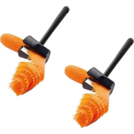 BEBUSINGOTO Cortador espiralizador de verduras de 2 piezas, pelador de verduras y frutas, pelador de patatas, utensilio de cocina, cortador de verduras para zanahorias y calabacines. (1/5)