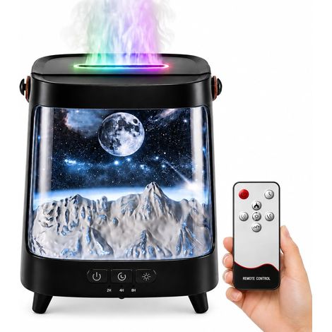 Diffuseur d'arômes Ciel étoilé 200 ml avec télécommande, veilleuse 7 couleurs, 2 modes de brumisation et 3 minuteries, arrêt automatique. Cadeau idéal pour elle. (1/5)