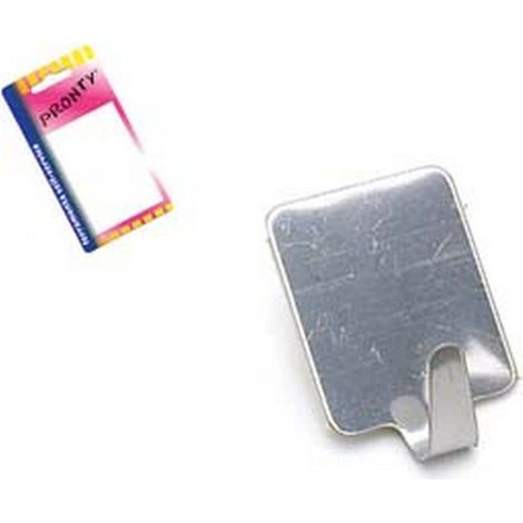 12BL GANCI ADESIVI INOX IN BLISTER - in bl.2 pz.