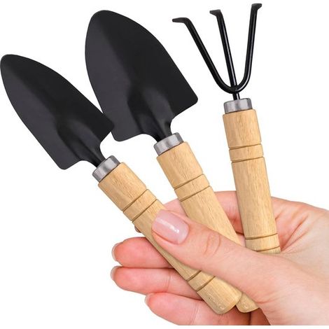 Allecto，Herramientas de jardinería，Mini herramientas de jardinería，Juego de 3 piezas para jardines pequeños，Herramientas de plantación (1/5)