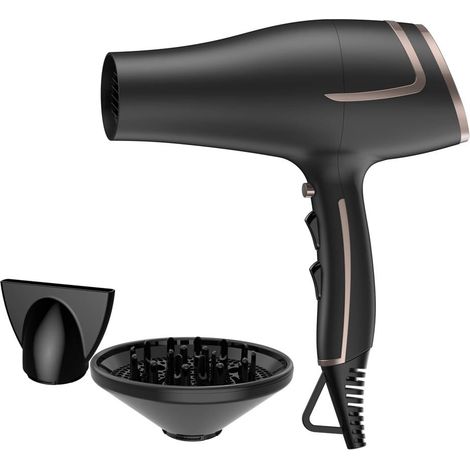 TrAdE Shop Traesio - Phon Asciugacapelli 2100w Motore Dc 2 Velocità 3 Temperature Tasto Aria Fredda Diffusore - (1/5)