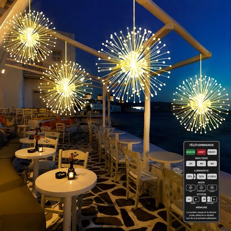 Suspension solaire LED 270 LED effet feu d'artifice 1 vers 3 pour extérieur 270 50 g – Livraison gratuite