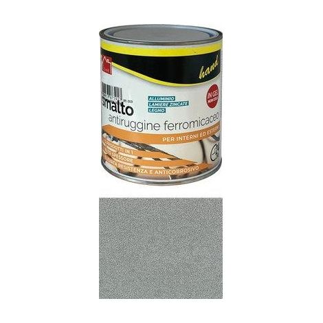 SMALTO ANTIRUGGINE FERROMICACEO HAND - GRIGIO CHIARO ML 750- 6 pezzi