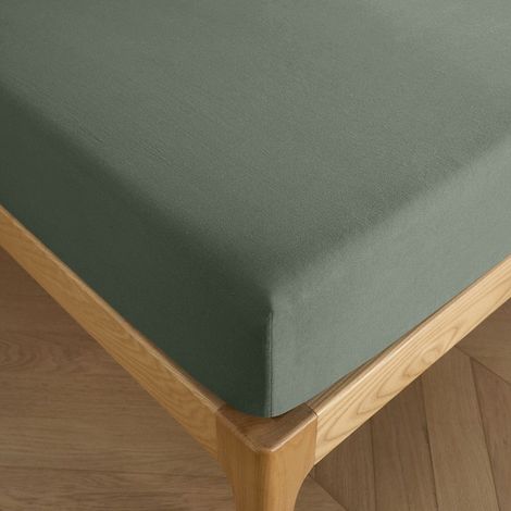Drap housse 180 x 200 cm bonnet 30 cm "Prémium" pour lit 2 places King Size - Prémium Romarin - Prémium Romarin - (1/4)