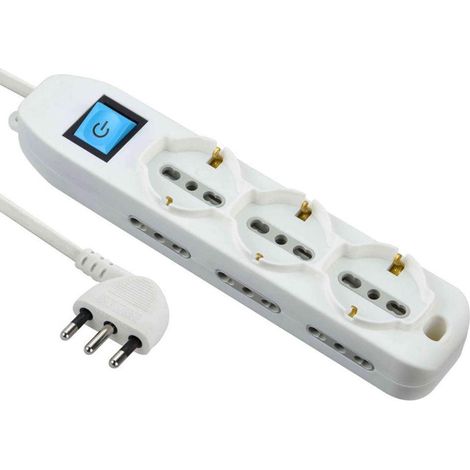 Multienchufe 9 plazas electraline 62002-3 schuko y 6 bivalente-blanco