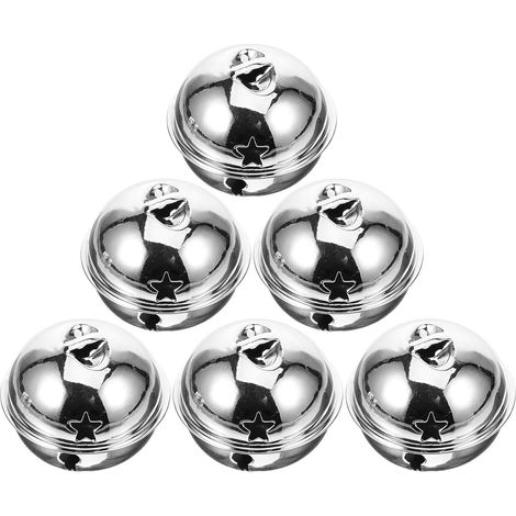 Clochettes de Noël Argentées en Fer Rondes 6 Pièces pour Décoration Quotidienne et Pendentifs Festifs de Traîneau (1/5)