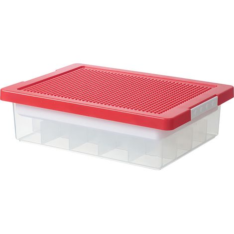 Bac de Rangement Organisé 2 Étages Modifiable - 37 x 26 x 10cm - Transparent Sans Odeur - 1090g (1/5)