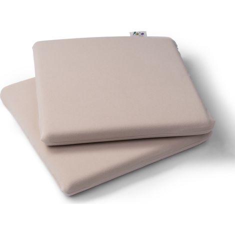 Paco Home Cojín De Asiento Silla Oficina Ergonómico Acolchado Silla Beige 2, 40x40x4cm