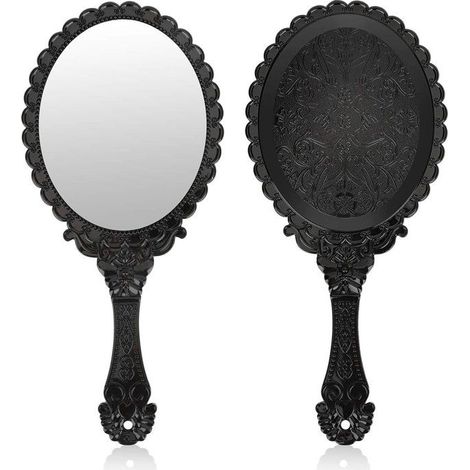 Miroir de maquillage - Miroir à main avec poignée - Miroir de maquillage compact - Miroir de maquillage - Mini miroir de sac à main (1/5)