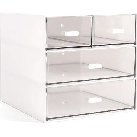 Aufbewahrungsbox mit 4 Schubladen, weiß. (1/5)