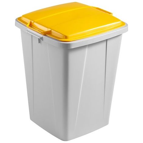 Poubelle Durabin 90 litres tri sélectif Durable, couvercle jaune (1/3)