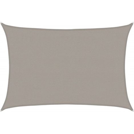 Vela Parasole 160 g/m² Rettangolare Grigio Chiaro 4x5 m in HDPE vidaXL