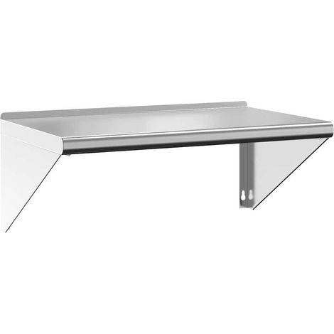 Maison Exclusive - Wandregal 75x45x31 cm Silbern Edelstahl