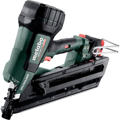 Metabo - Chiodatrice a batteria 18V 50-90 mm, 2x batterie LiHD da 4,0 Ah, caricabatterie 612090800 (1/4)