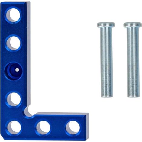 Outil de mesure en forme de L à 90 degrés en alliage d'aluminium, avec trou de localisation central, règle carrée de précision, pour le travail du bois, les tâches de mise en page de menuiserie (1/5)