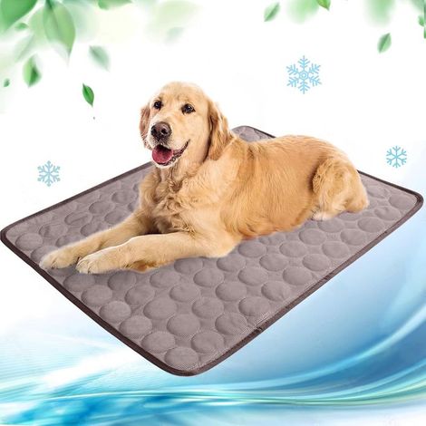 Wasserdichte, rutschfeste Kühlmatte für Hunde und Katzen, für Reisen und Zuhause, XL – 100 x 70 cm, braun (1/5)