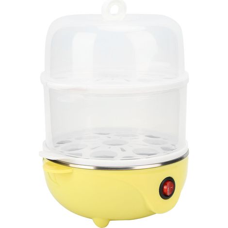 Cuiseur à œufs domestique à double compartiment, appareil de cuisson des œufs, ustensiles de cuisine, prise européenne 220 V (1/5)